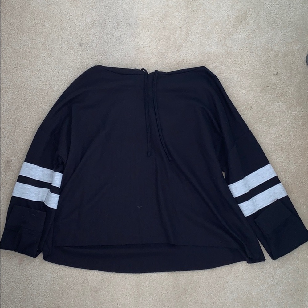 Cropped black hoodie